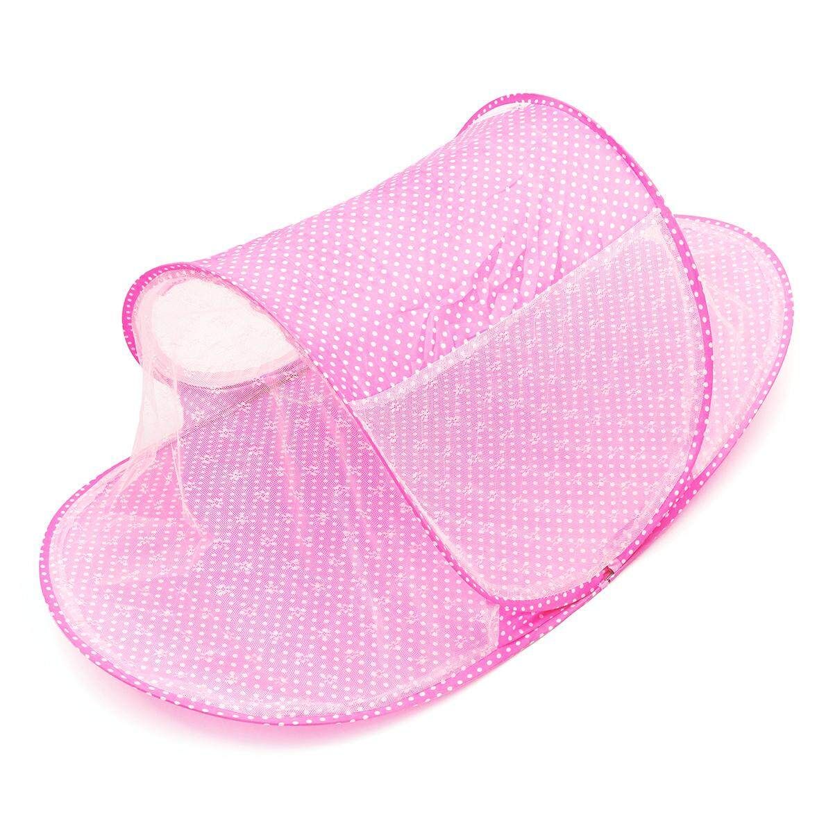 0-3 Years Baby Bed Tent Crib Mattress Portable Foldable Mosquito Net Newborn Bedroom Travel Bed Pink