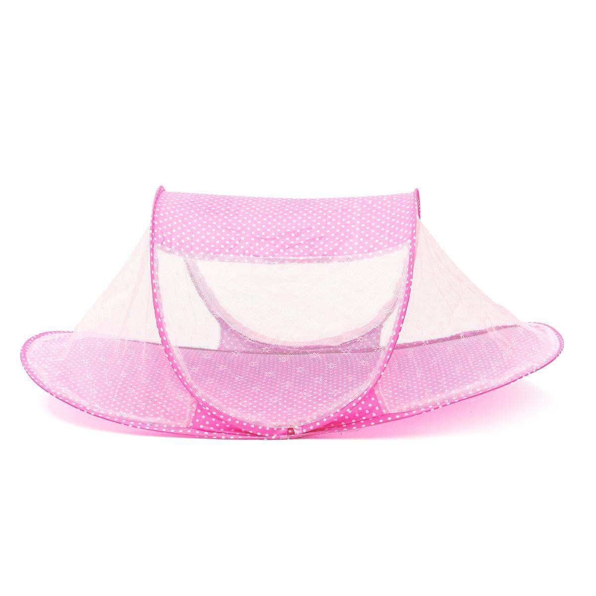 0-3 Years Baby Bed Tent Crib Mattress Portable Foldable Mosquito Net Newborn Bedroom Travel Bed Pink