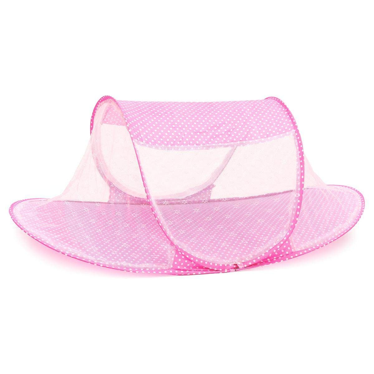0-3 Years Baby Bed Tent Crib Mattress Portable Foldable Mosquito Net Newborn Bedroom Travel Bed Pink