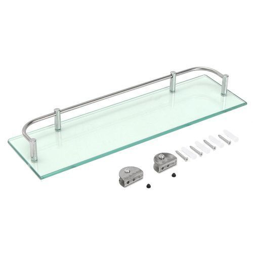 Modern Glass Holder Rectangle Shelf Wall - 38.5cm
