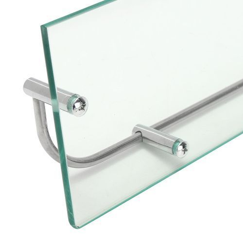Modern Glass Holder Rectangle Shelf Wall - 38.5cm