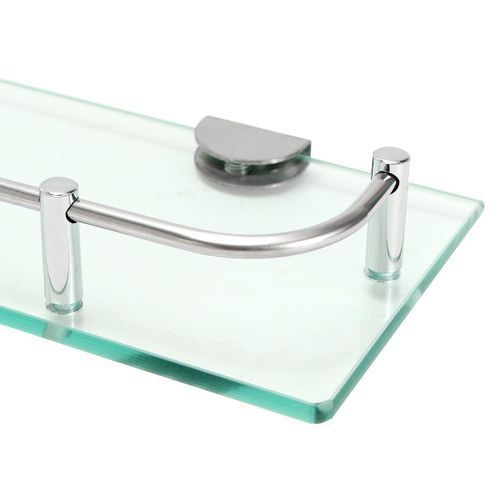 Modern Glass Holder Rectangle Shelf Wall - 38.5cm