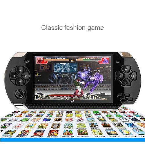 X6 4.3 Inch Screen Retro Portable Game Console With 3MP Camera, Built-in 10000 Games, Supports E-book / Recording / Music Playing / Video Playing(Black)