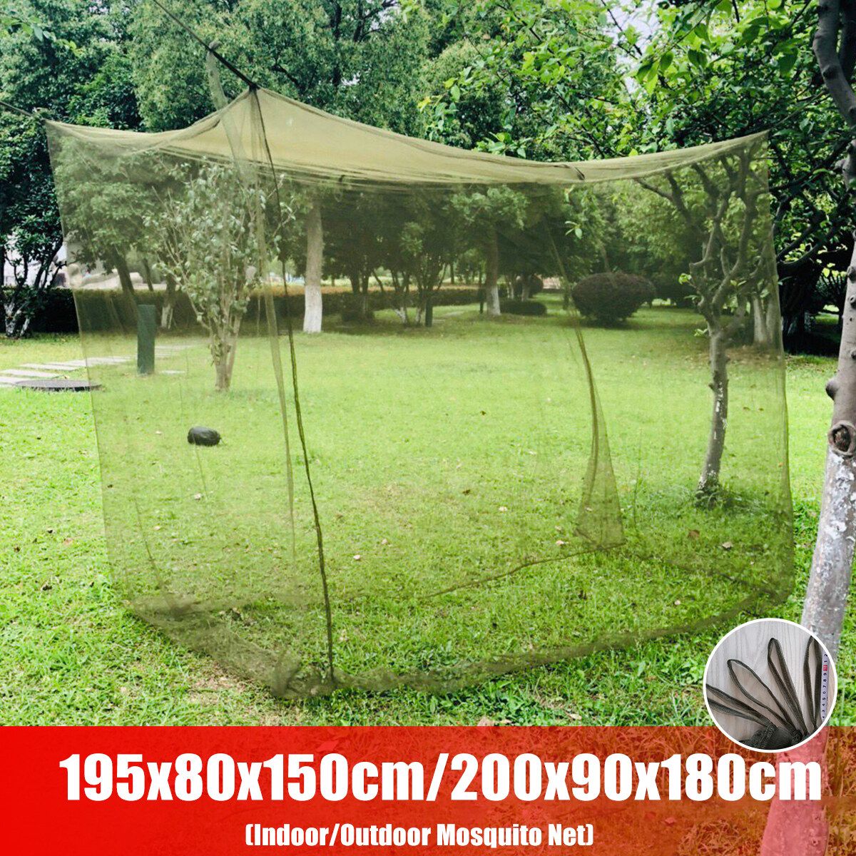 Large White Camping Mosquito Net Indoor/Outdoor Anti Mosquito Net Infant Bed Folding Crib Net 195X80X150cm