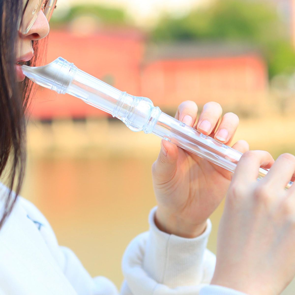German Style 8-Hole Soprano Recorder Key Of G Long Flute Descant Clear