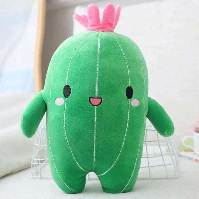 Kawaii Cactus Plush Toy Stuffed Doll Flower Plant Pillow Cushion Bolster Kids Children Boy Girl Birthday Gift Room Decor