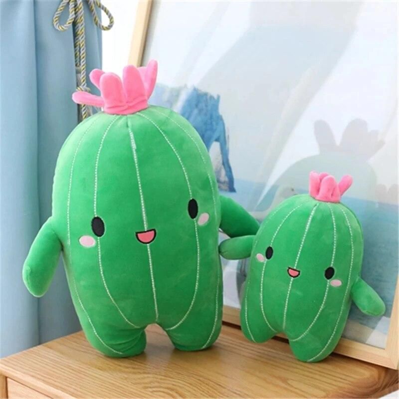 Kawaii Cactus Plush Toy Stuffed Doll Flower Plant Pillow Cushion Bolster Kids Children Boy Girl Birthday Gift Room Decor