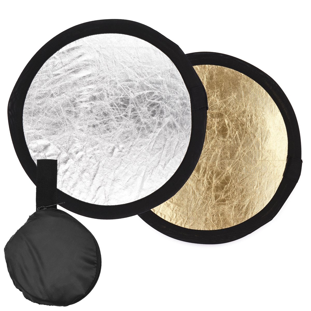 30cm/12inch Photography Round Reflector Silver   Gold 2-in-1