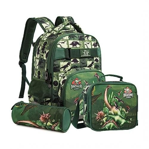Dinosaur Boys School Backpack 3pc 16”