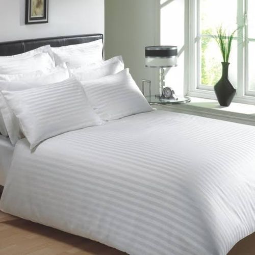 Stripe White Bedsheet  Pillow Cases