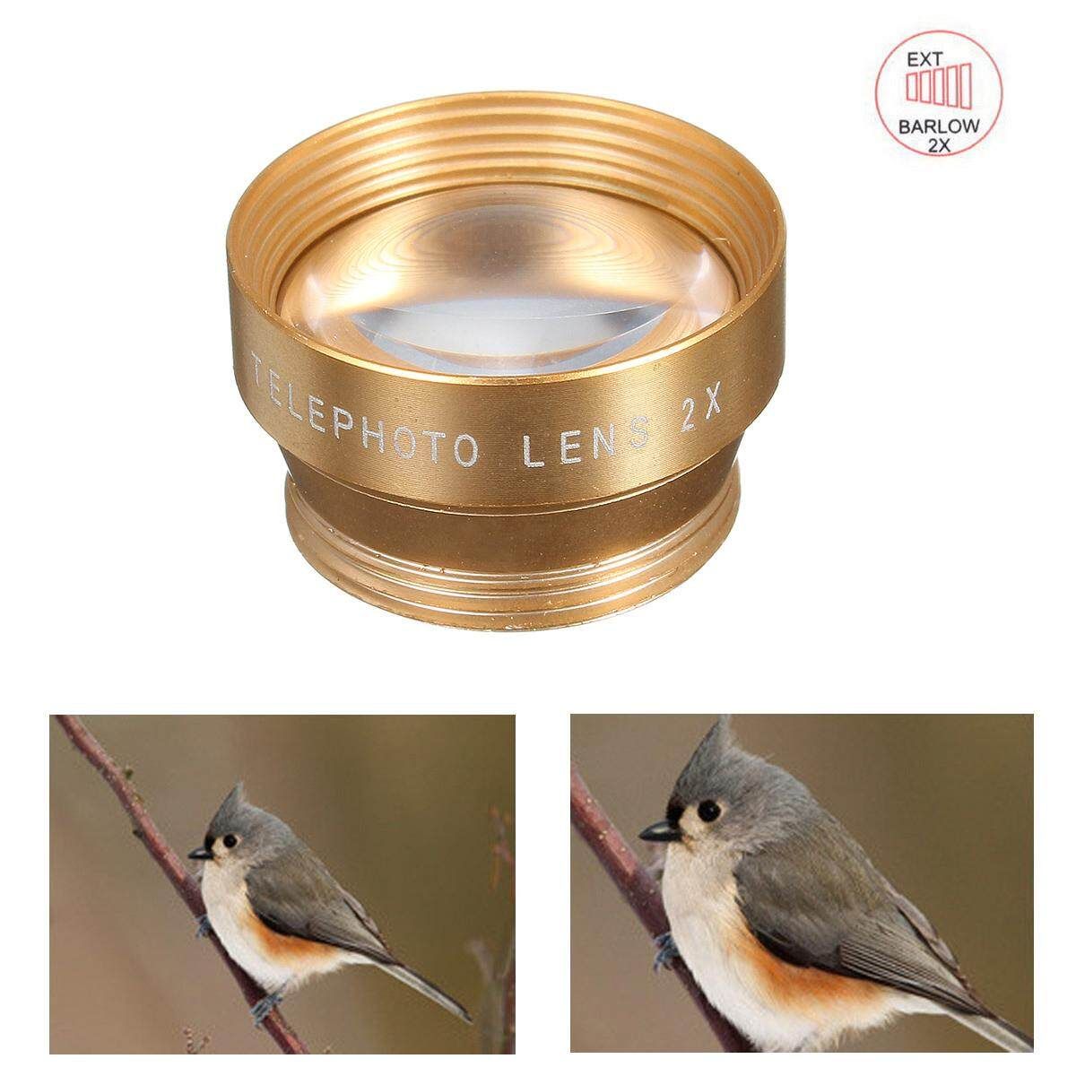 8-in-1 Super Fisheye With Wide Angle Microphone Lens Kit For Universal Cell Phones Gold