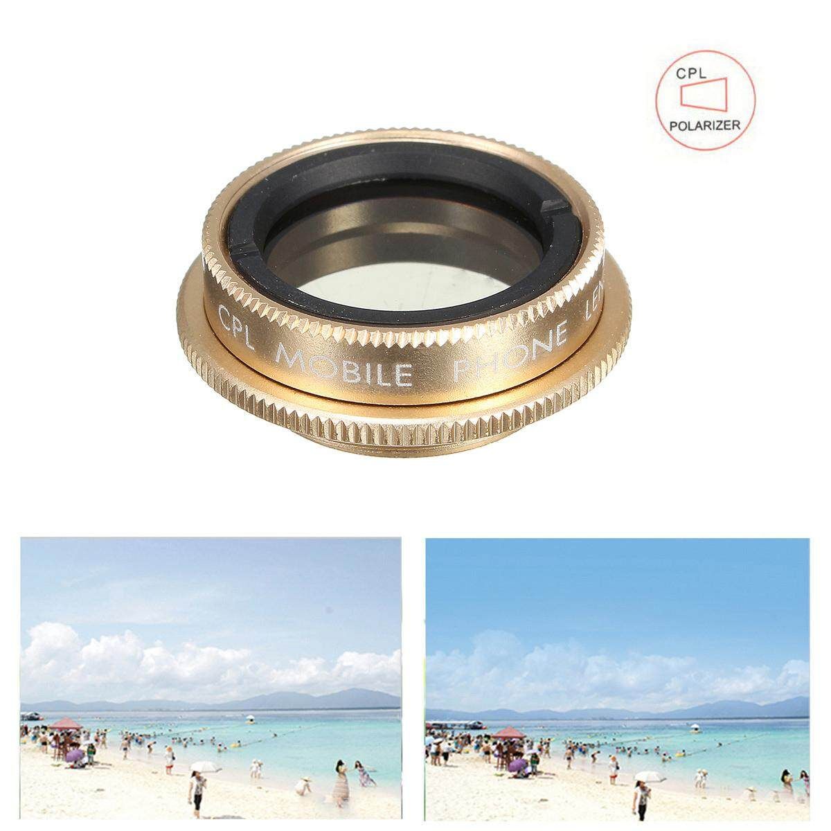 8-in-1 Super Fisheye With Wide Angle Microphone Lens Kit For Universal Cell Phones Gold