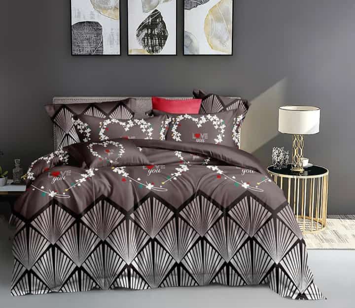 Design Bedsheet With 4pillowcases (NO DUVET)