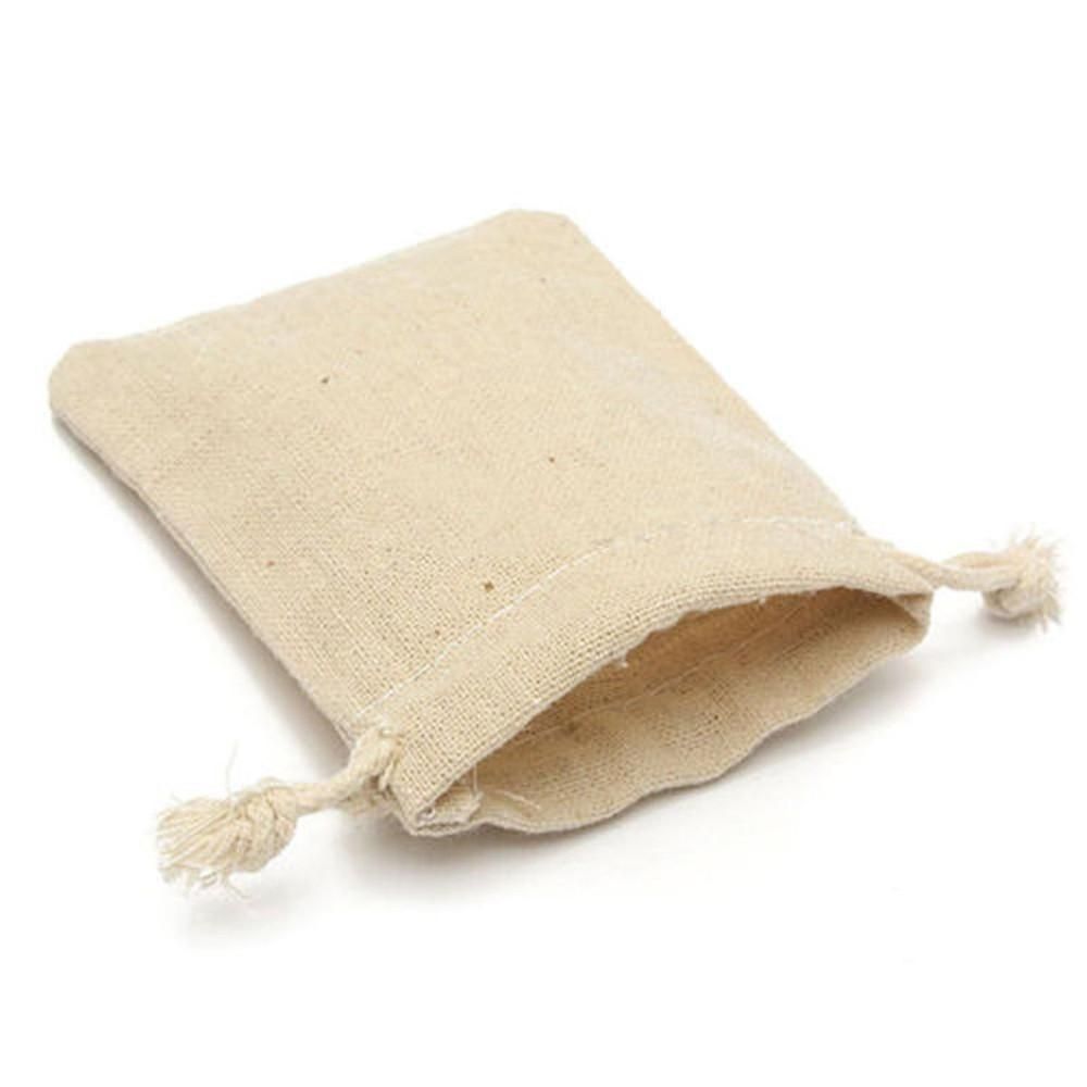 50Pcs Natural Burlap Bags Linen Pouches Sacks with Drawstring Burlap Jute Bags Reusable Eco-Friendly Small Storage Bag Pockets