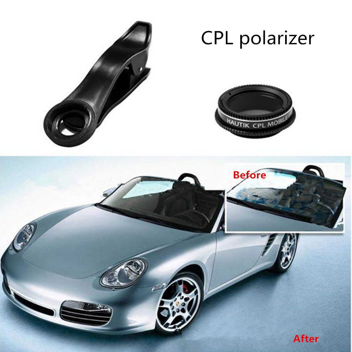 5 In 1 Phone Camera Lens Fish Eye Wide Angle Macro Clip Set For Cellphone