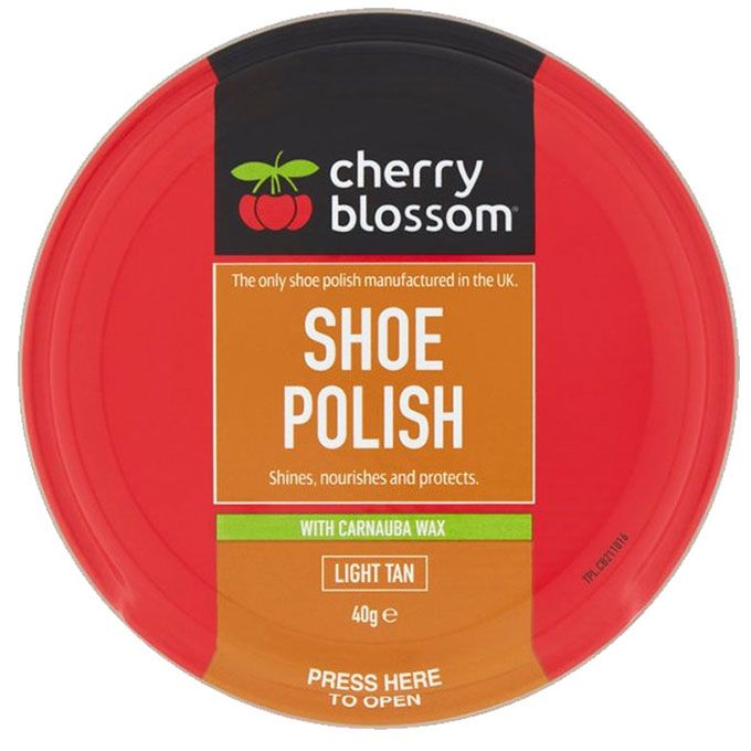 Cherry Blossom Shoe Polish Light Tan 40g