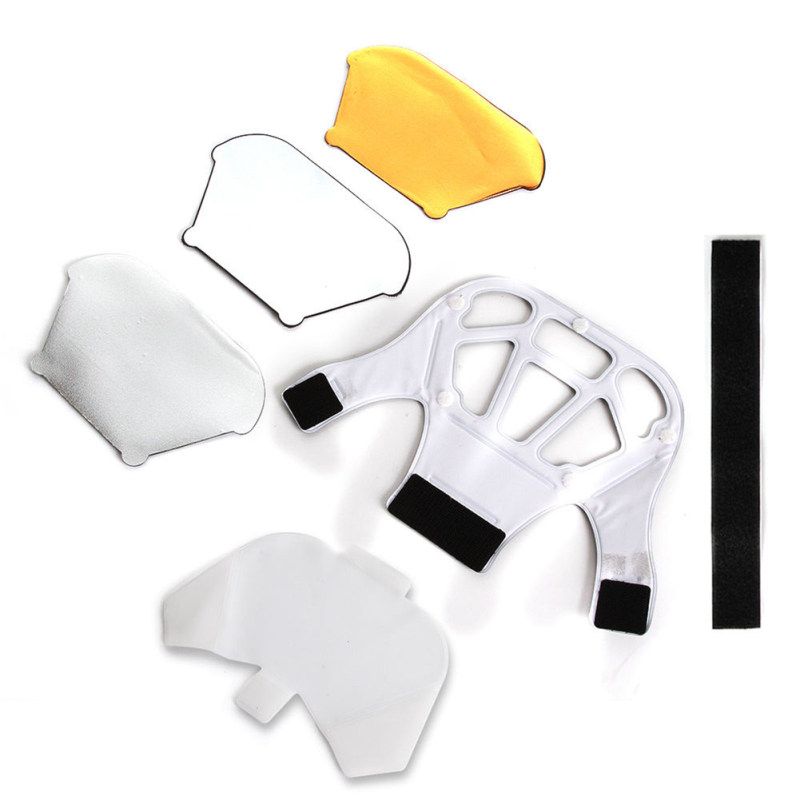 Universal Speedlight Flash Light Bounce Diffuser With 3-