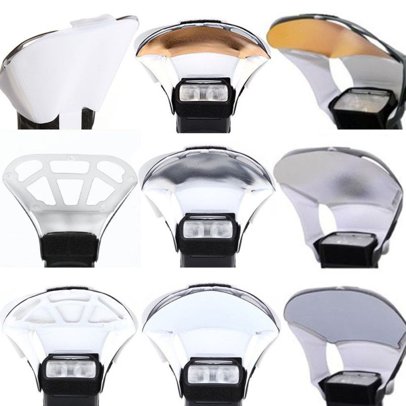 Universal Speedlight Flash Light Bounce Diffuser With 3-