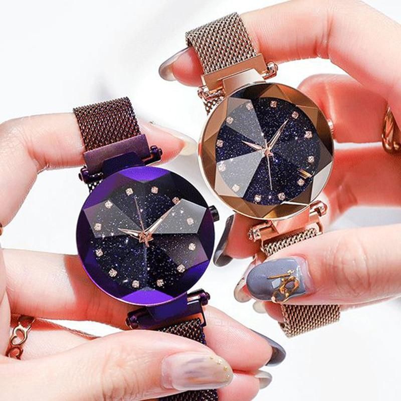Luxury Magnetic Women Watches Starry Sky Watch Women Diamond Female Quartz Ladies Wristwatches Clock Zegarek Damski Reloj Mujer