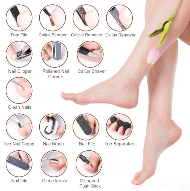 23 In 1 Professional Stainless Steel Pedicure Tools Set,