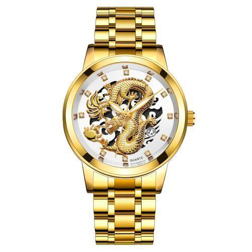 Men's Watches With Blue Dial Calendar Quartz Waterproof Men Business Wristwatch