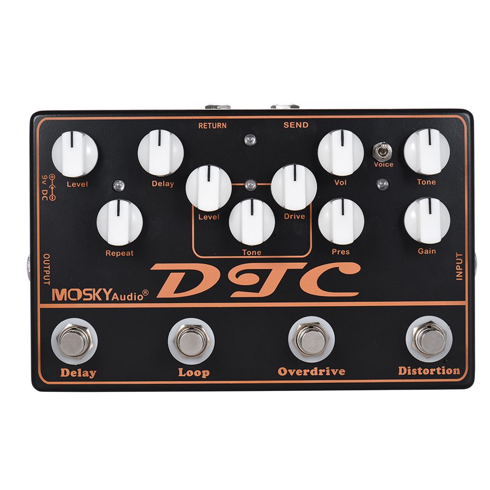 MOSKYAudio DTC 4-in-1 Electric Guitar Effects Pedal