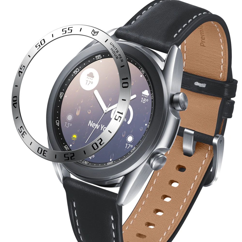 (Black)Metal Bezel Ring Styling Frame For Samsung Galaxy Watch 3 41mm 45mm Anti-scratch Protector Ring Case Cover For Galaxy Watch3 SHA