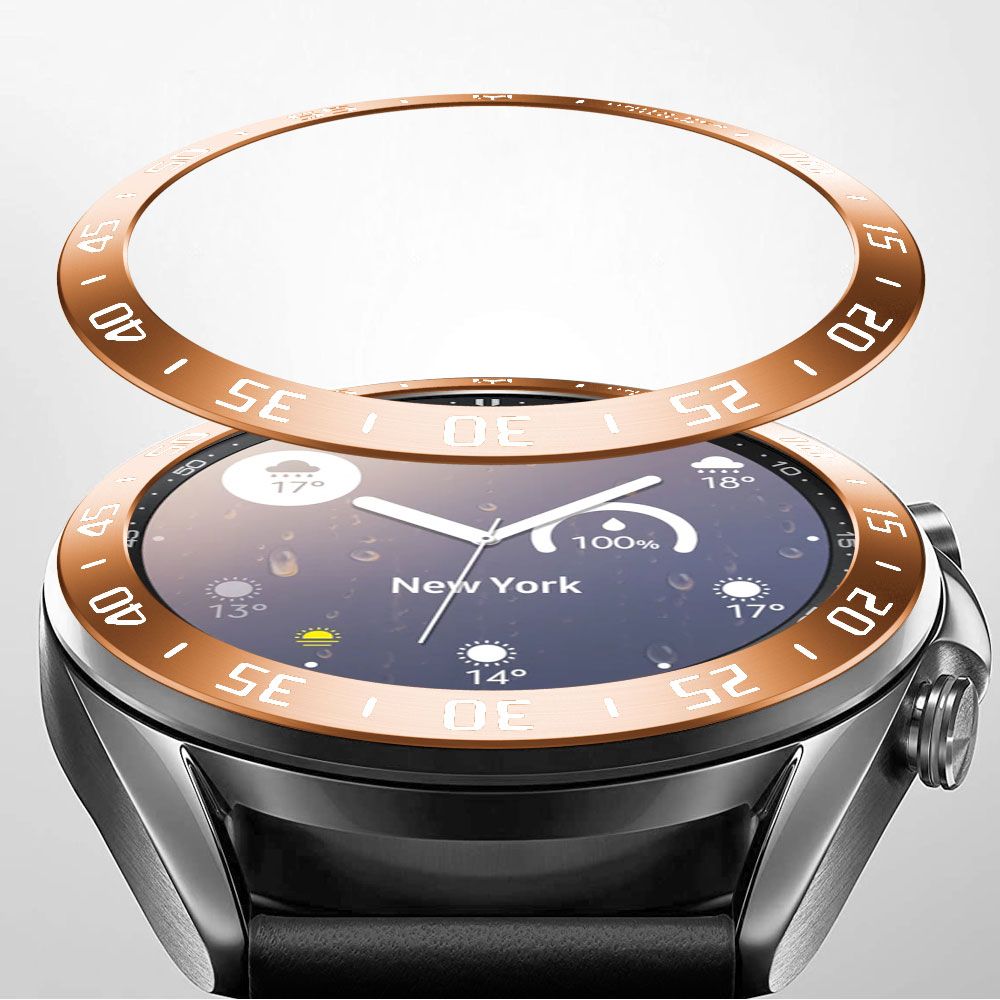 (Black)Metal Bezel Ring Styling Frame For Samsung Galaxy Watch 3 41mm 45mm Anti-scratch Protector Ring Case Cover For Galaxy Watch3 SHA