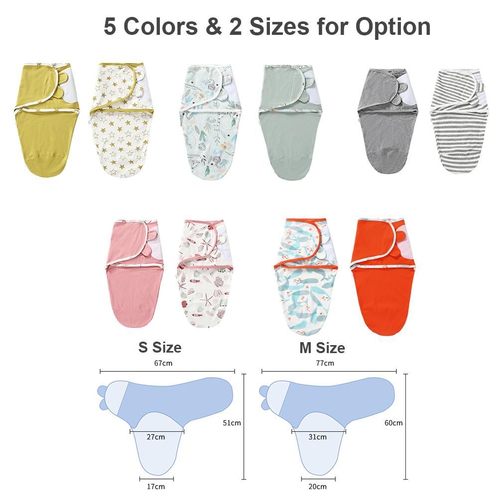 2pcs Newborn Baby Swaddle Blanket Breathable Baby Muslin Blanket Skin-Friendly Receiving Blanket for 3-6 Months Baby Boy Girl, M Size