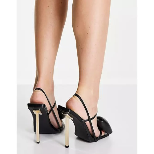 Bow Detail High Heel Sandals – Black