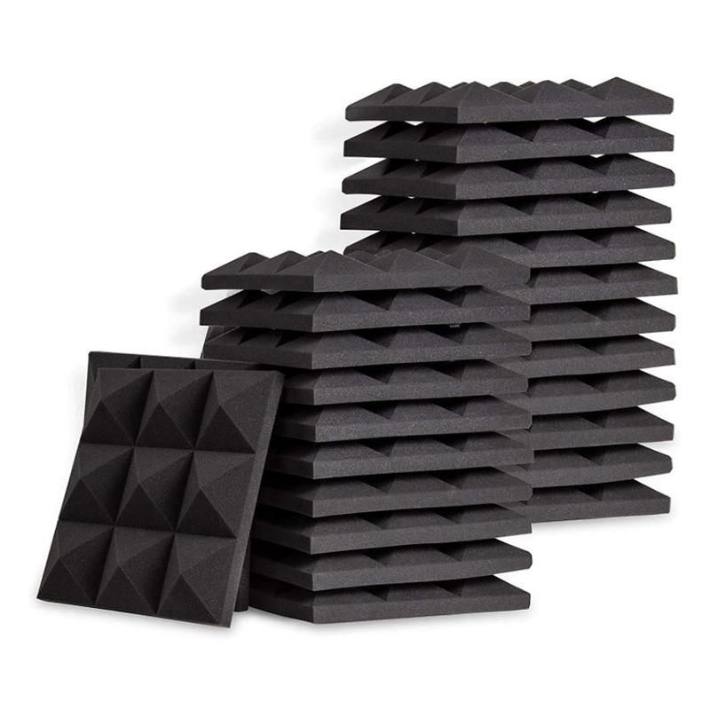 24 Pcs Acoustic Foam Panel-Pyramid Studio Wedge Tile,5X 30X