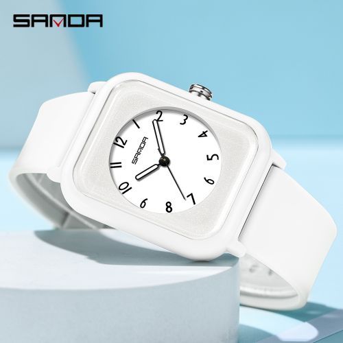 Sanda Student's Sport Watch Waterproof Square Watches For Women 6127