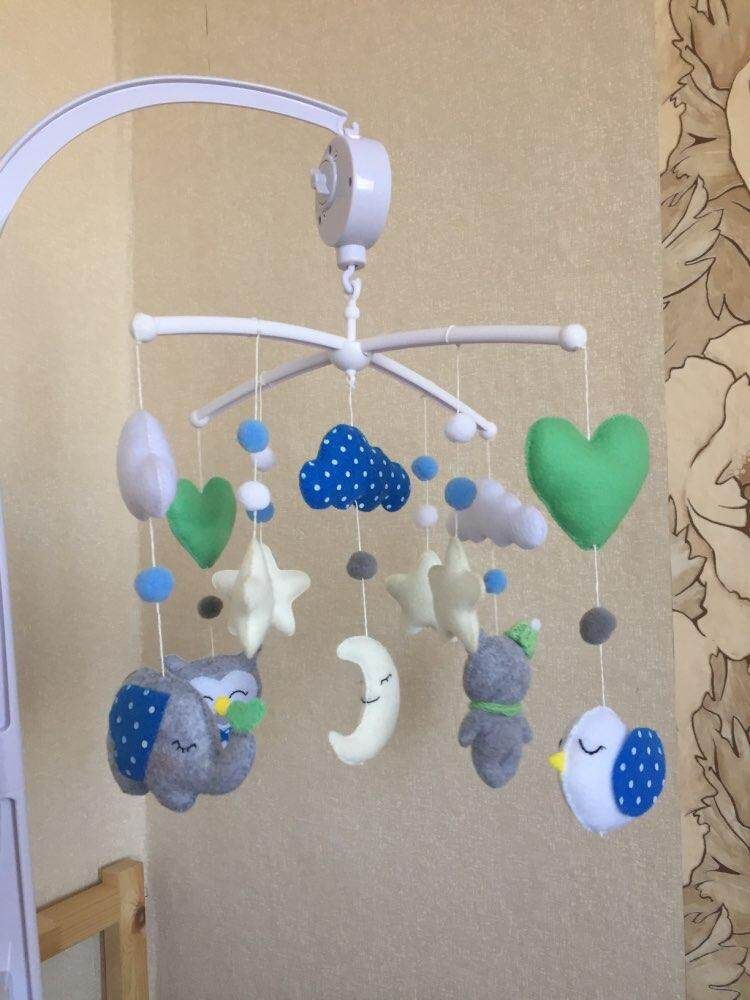 Baby Toys White Rattles Bracket Set Baby Crib Mobile Bed Bell Toy Holder Arm Bracket Wind-up Music Box