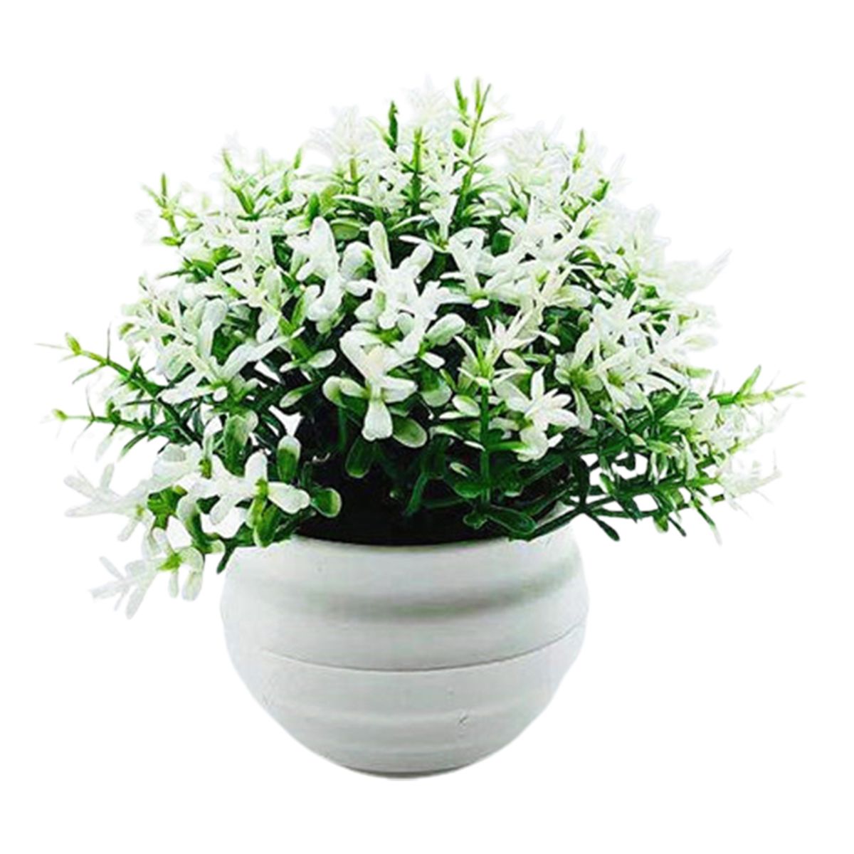 1 Set Artificial Plant Pot Ornamental Photo Props-White