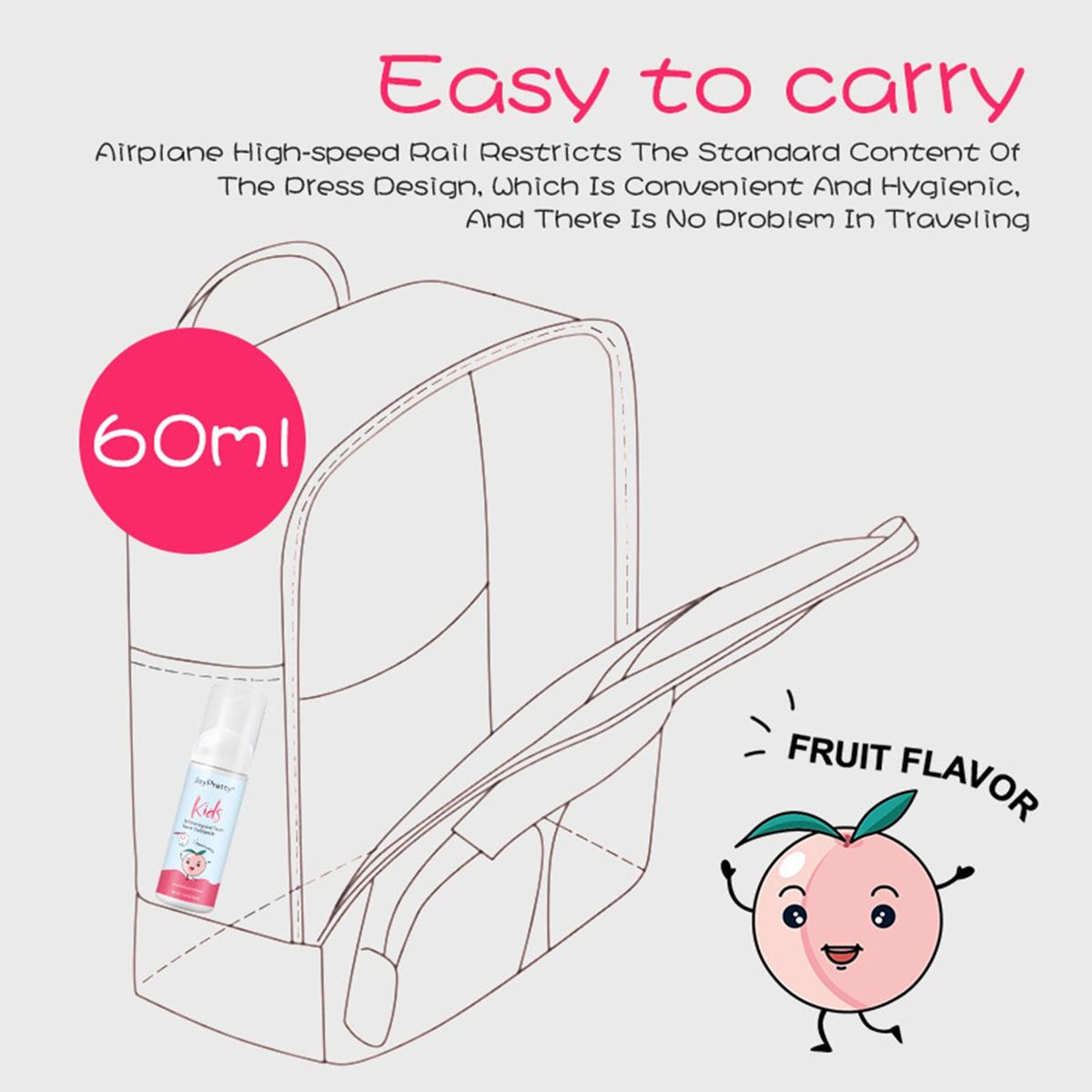60ml Tooth Cleaning Mousse Toothpaste Fresh Teeth Oral Hygiene Removes Plaque Stains Dental Tool