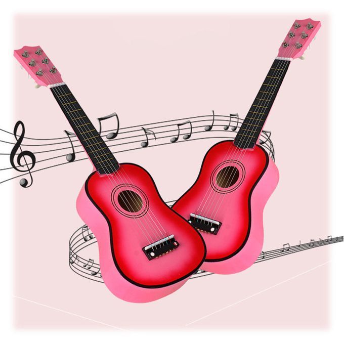 Mini 21inch 6 Strings Acoustic Guitar Musical Instrument Gift Pink