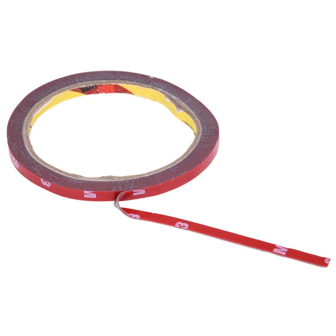 Strong Permanent Double Sided Super Sticky Foam Tape Roll for Vehicle Car Red 6MM x 3 Meters