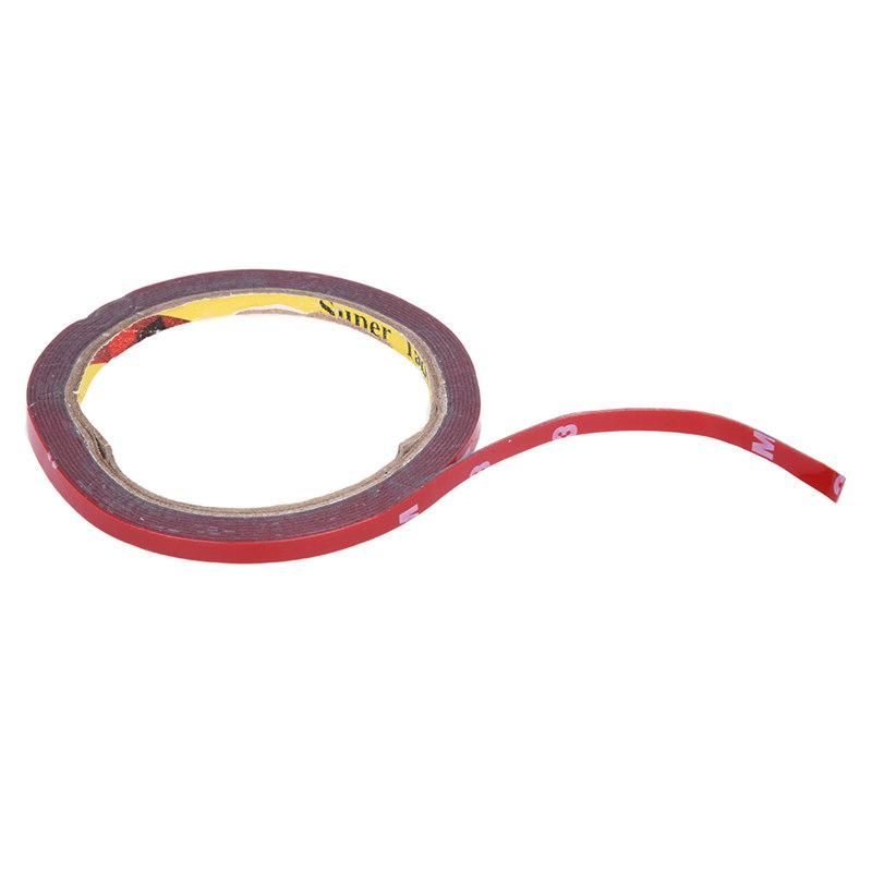Strong Permanent Double Sided Super Sticky Foam Tape Roll for Vehicle Car Red 6MM x 3 Meters