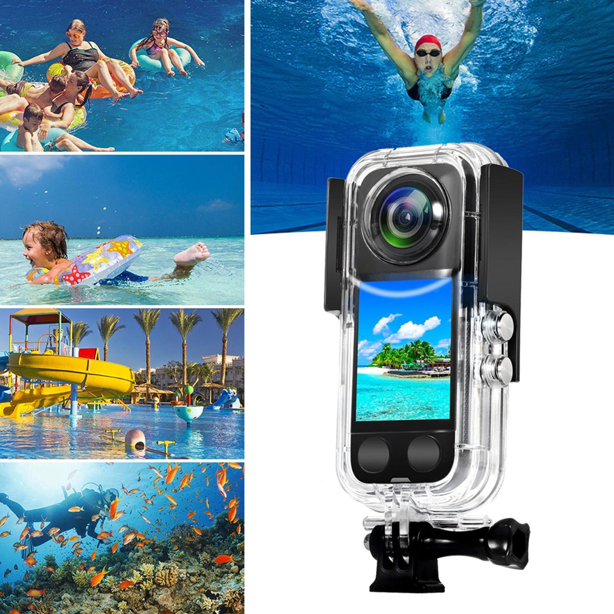 Panoramic Camera Dive Case Waterproof Case Diving Housing Underwater 40M Replacement for Insta360 X3 Camera