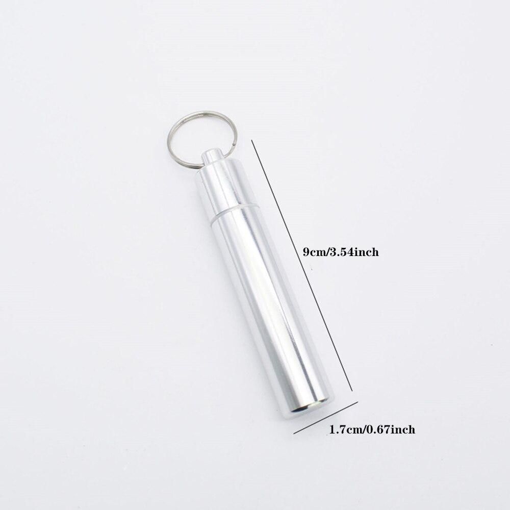 Stainless Steel Toothpick Dispenser Set Metal Dental Floss Tool Portable Holder Camping Equipment Seal Container Cure Dent