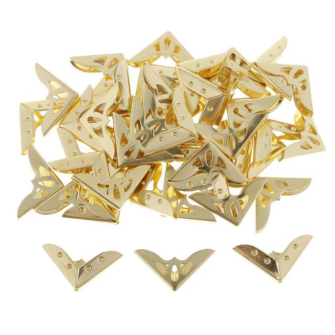 50 Pieces Metal Book Scrapbook Photo Album Menu Corner Protectors