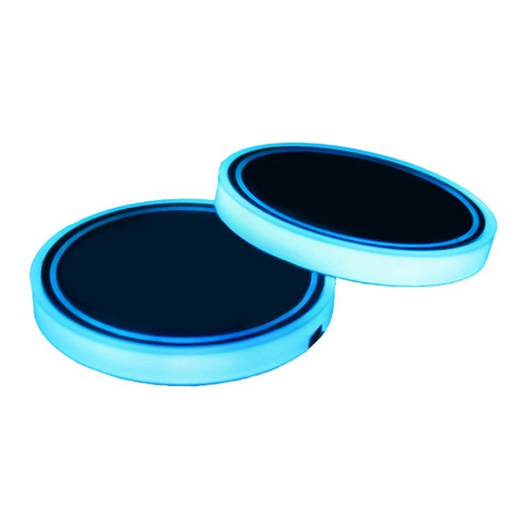 2 PCS Car USB Water Cup Groove LED Atmosphere Light