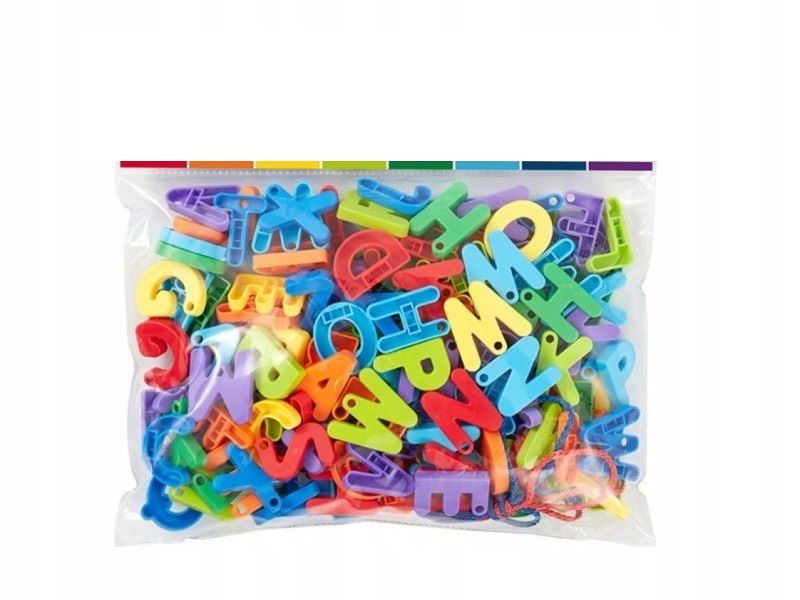 Educational Montessori Learning Alphabet Blocks With String