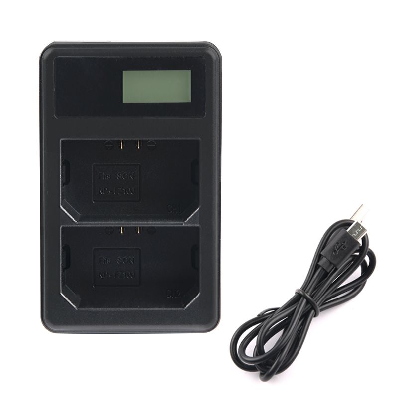 Dual Channel Digital LCD Display Battery Charger With USB Port For Sony NP-FZ100 Battery, Compatible With Sony A9 (ILCE-9)