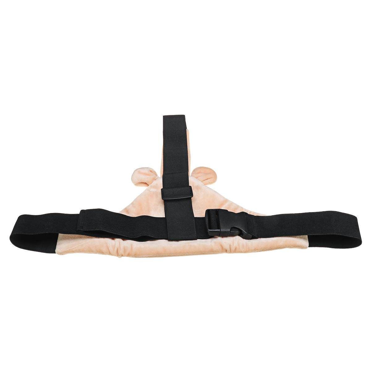 Baby Kids Head Neck Car Seat Belt Safety Headrest Pillow Pad Protector Khaki (Khaki)