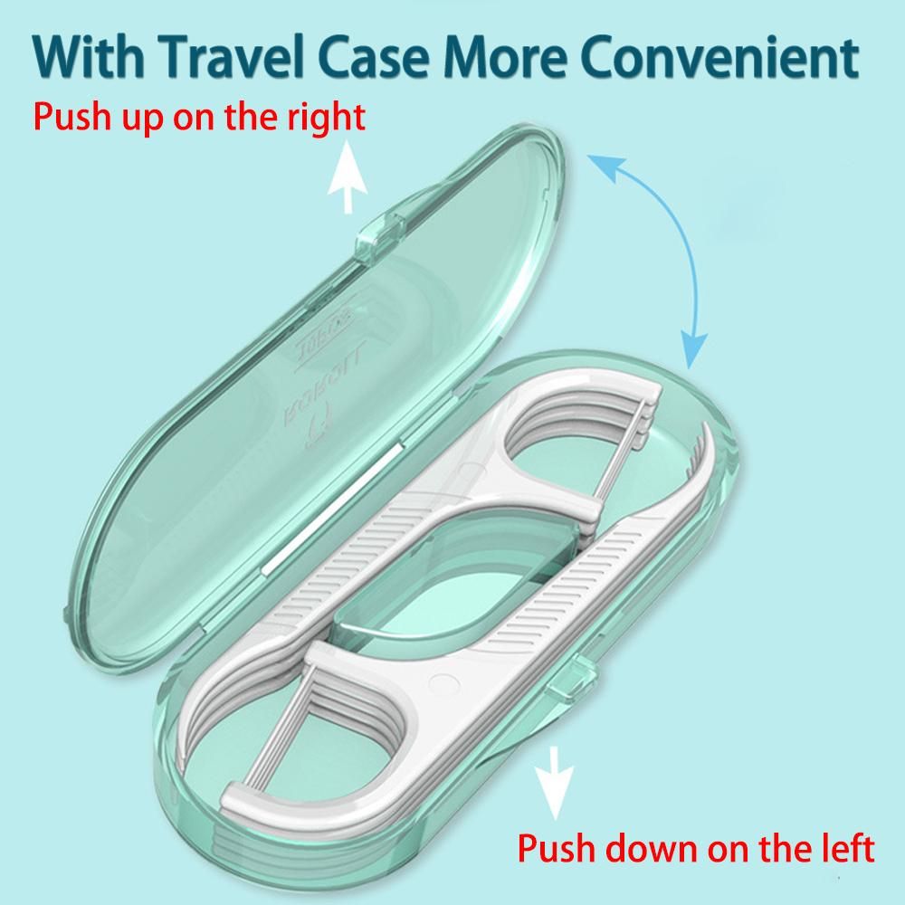 Dental Floss Picks with Travel Case, 10 PCS Disposable Toothpicks Picks Set Professional Clean Flossers Dental Floss Sticks for Oral Care