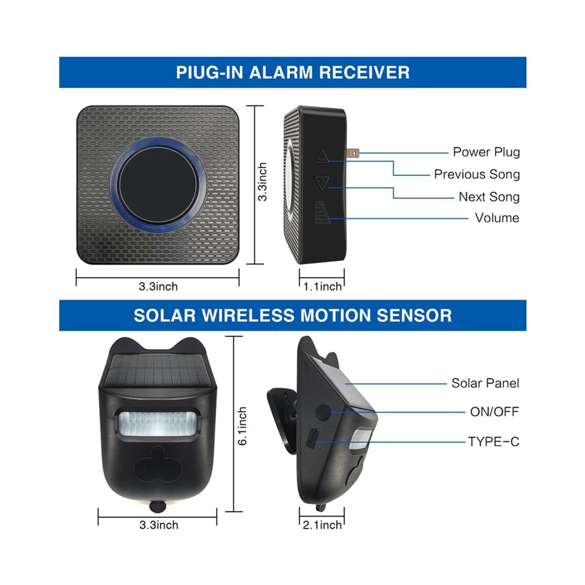 Solar Driveway Alarms Wireless Motion Sensors & Detectors