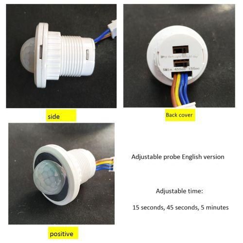 Mini PIR Infrared Motion Sensor Detection 220V Adjustable