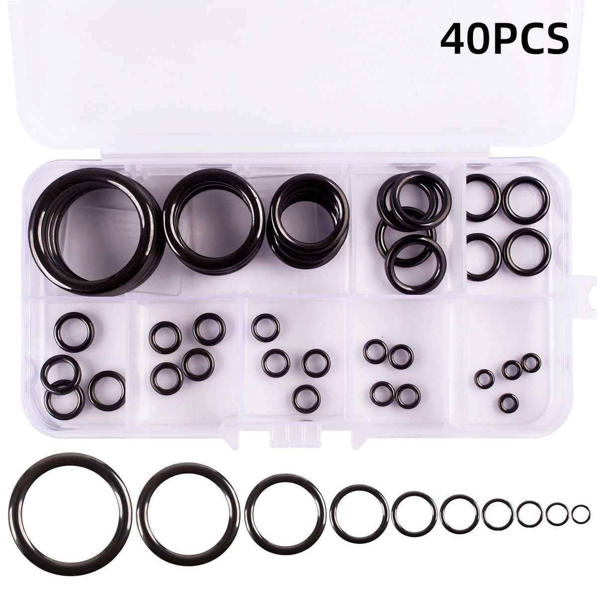Fishing Rod Guide Repair Kit 40pcs Ceramic Guide Rings Fishing Rod Repair Kit