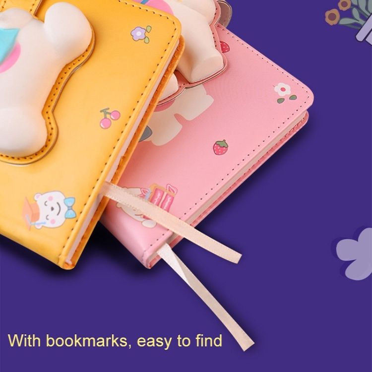 Decompression Cartoon Notebook, Cover Color: Pink